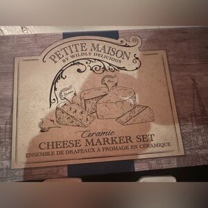 Petite Maison Ceramic Cheese Marker Set – Charcuterie Board Labels – 6 Piece Set